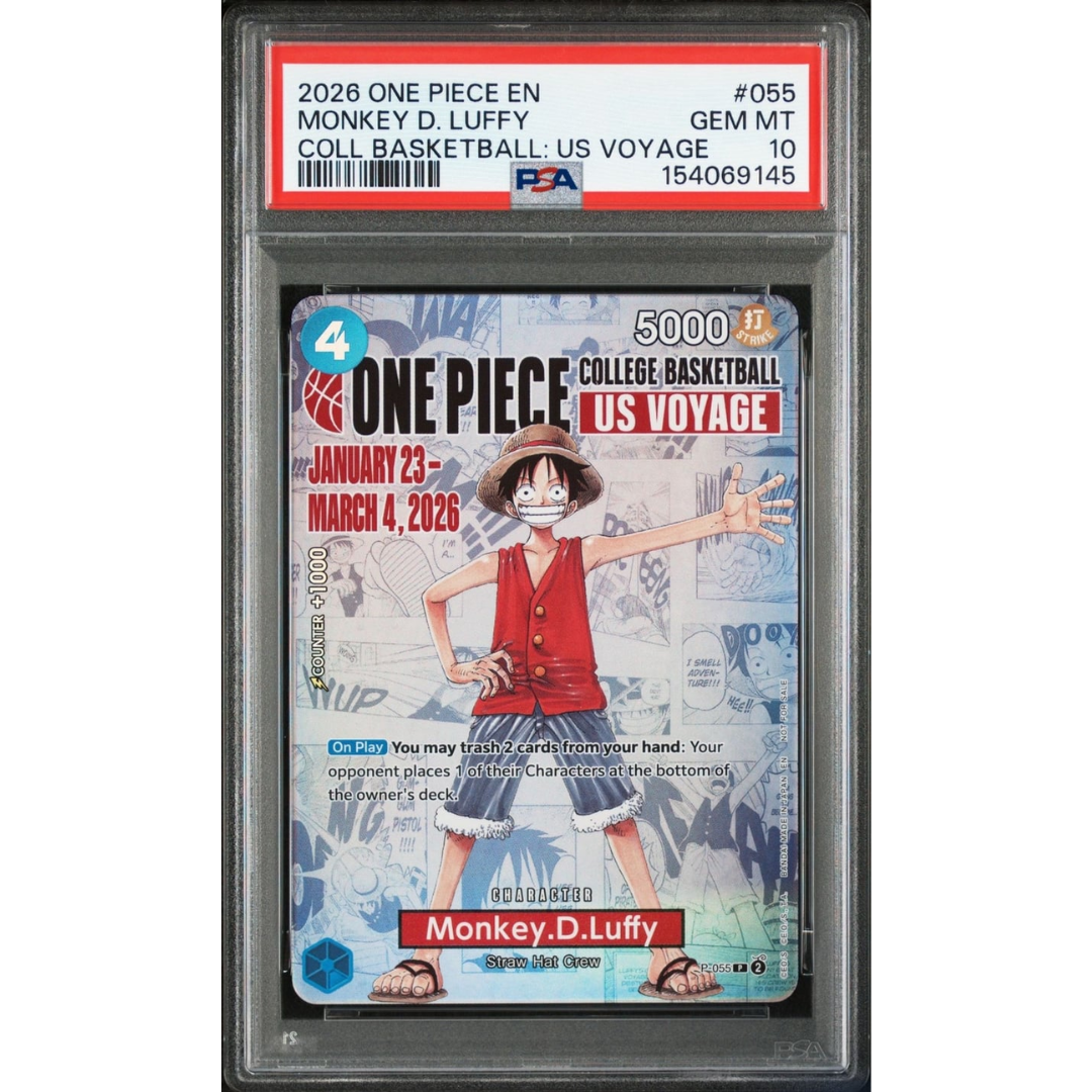 Monkey.D.Luffy (College Basketball US Voyage) P-055 [PSA10]